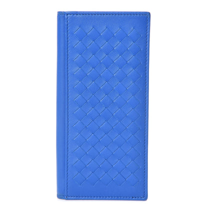 Bottega Veneta Nappa Intrecciato Long Bi-Fold Wallet Signal Blue 1 of 8