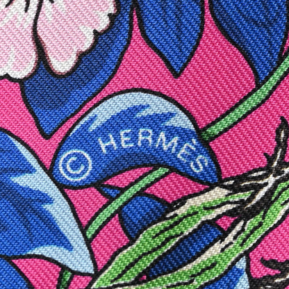 Hermes Silk Jungle Love Love Twilly Rose Vif Bleu Roy 4 of 4