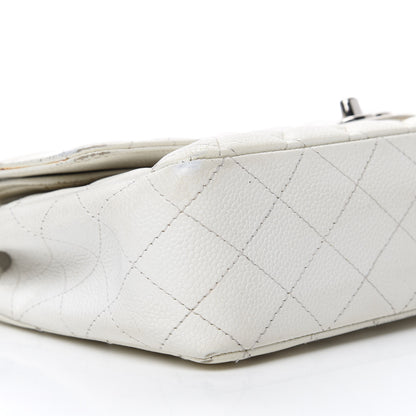 Chanel Caviar Quilted Medium Double Flap White 6 of 24