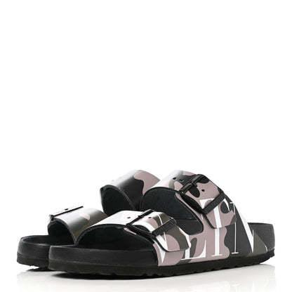 Valentino Garavani X BIRKENSTOCK Calfskin VLTN Arizona Slide Sandals 35 Army Green Poudre 3 of 9