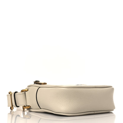 Gucci Grained Calfskin Mini Logo Messenger Bag White 4 of 7