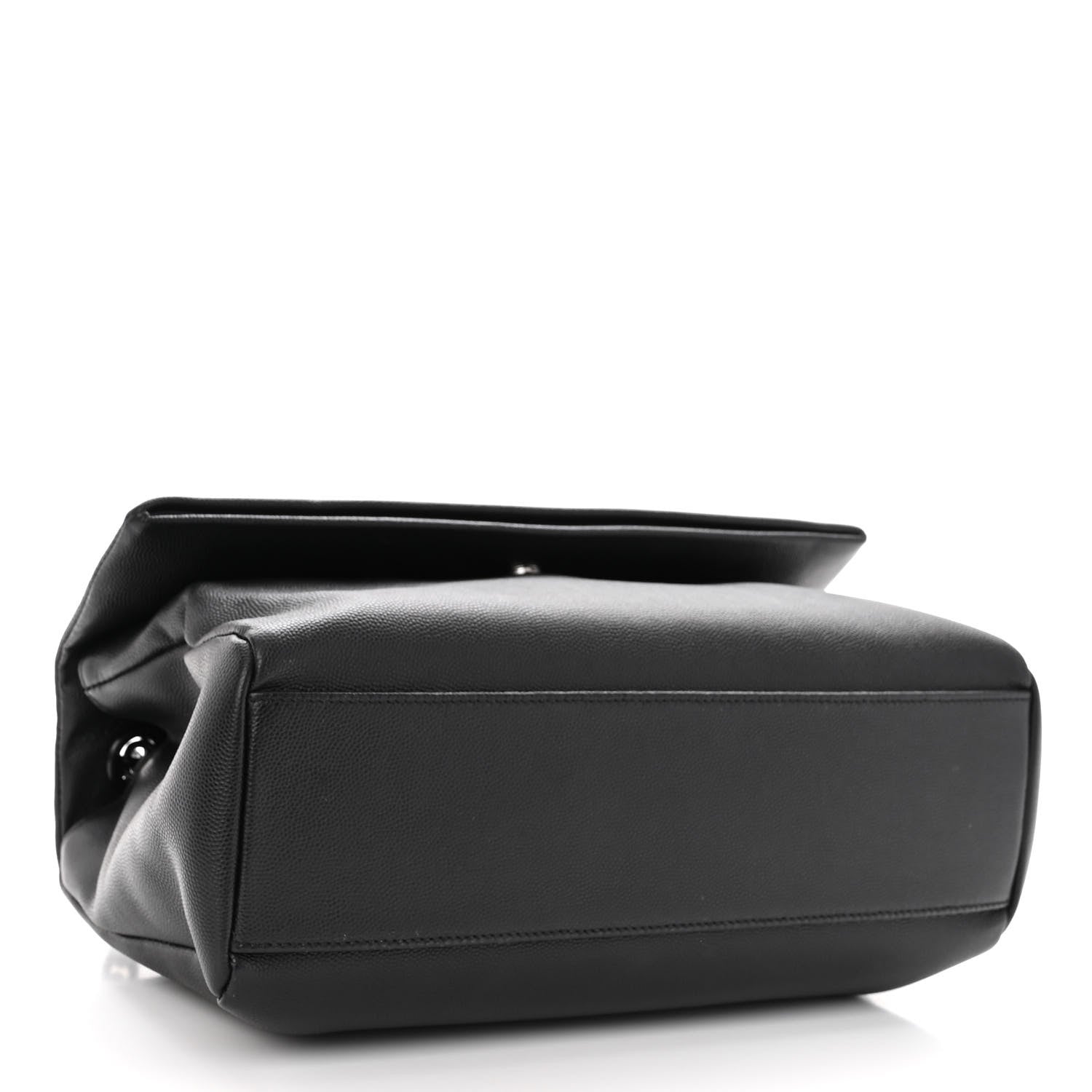 Saint Laurent Grain De Poudre Medium West Hollywood Monogram Fold-Over Black 4 of 9