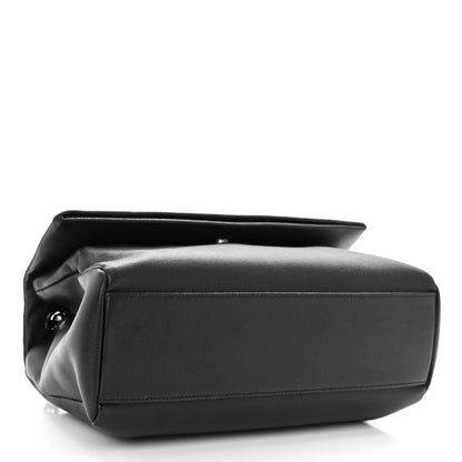 Saint Laurent Grain De Poudre Medium West Hollywood Monogram Fold-Over Black 4 of 9