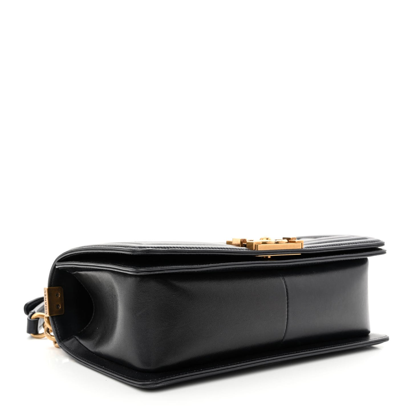 Lambskin Quilted Medium Boy Flap Black