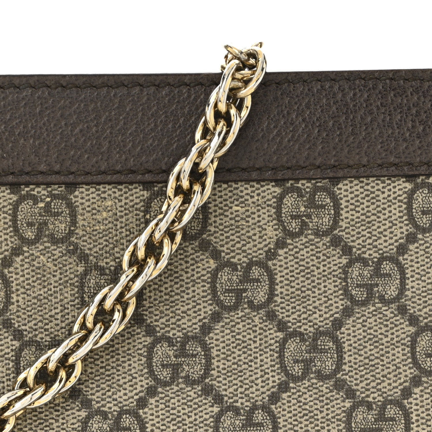 Gucci GG Supreme Monogram Web Medium Ophidia Chain Shoulder Bag Brown 12 of 12