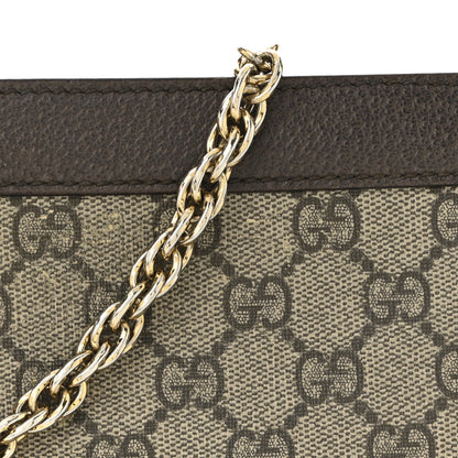 Gucci GG Supreme Monogram Web Medium Ophidia Chain Shoulder Bag Brown 12 of 12