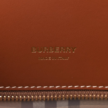 Burberry Calfskin Vintage Check Medium Two Handle Title Bag Black 6 of 9