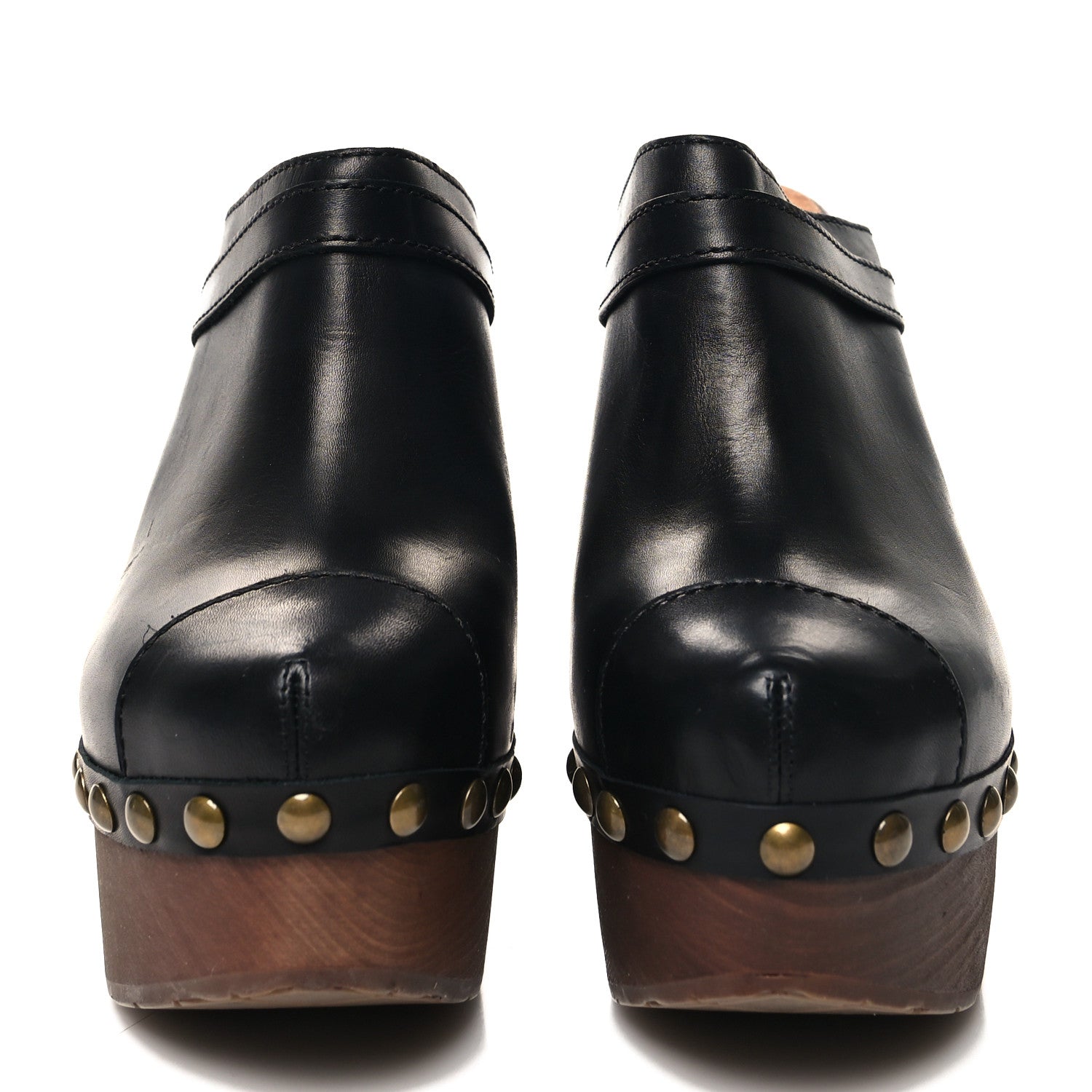 Chanel Calfskin Studded Clog 38.5 Black 2 of 9