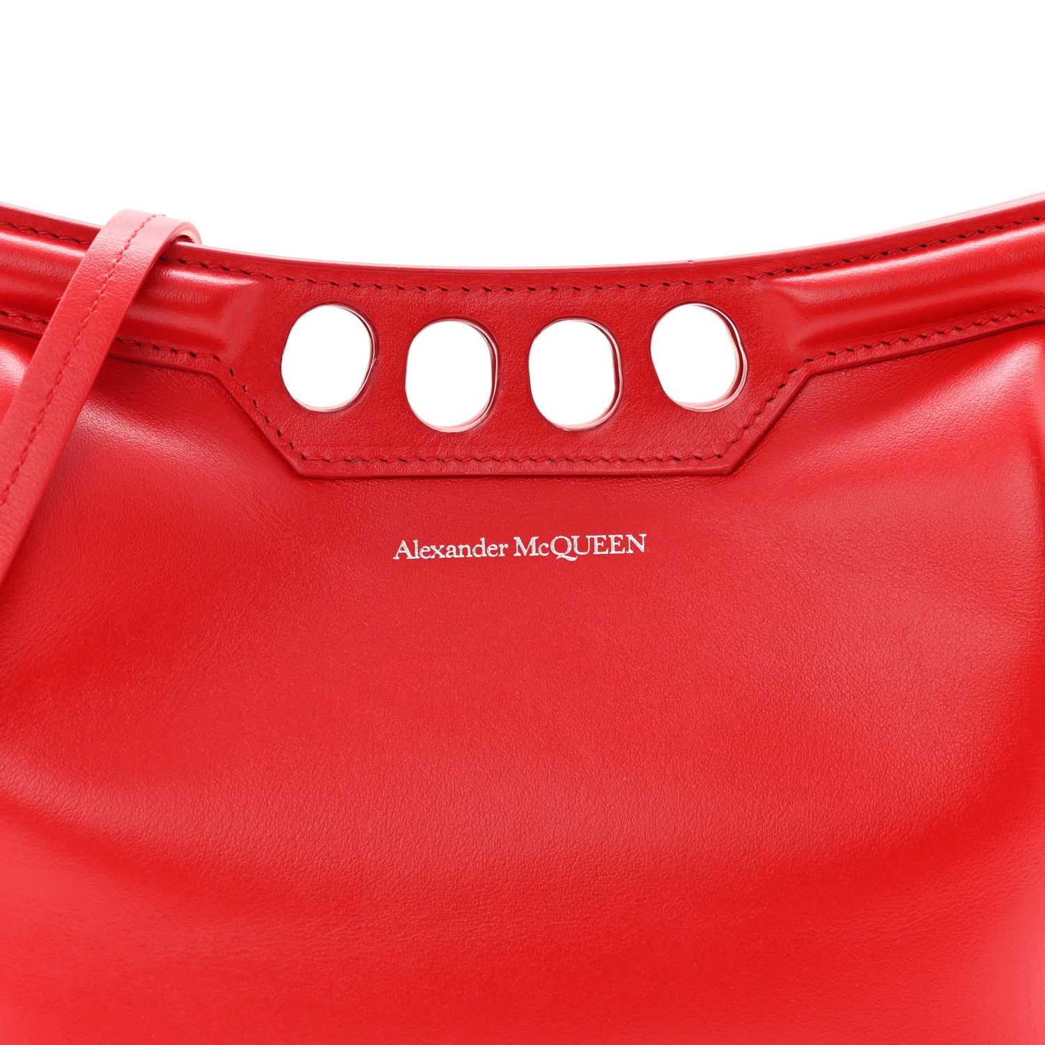 Alexander McQueen Calfskin The Peak Mini Bag Welsh Red 8 of 10