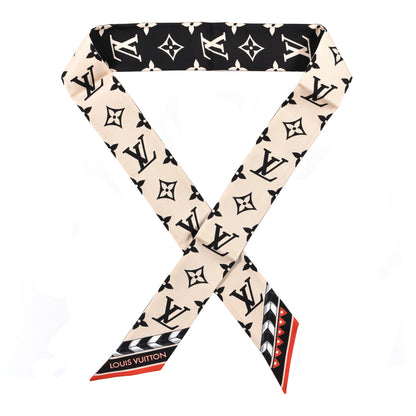 Louis Vuitton Silk Monogram LV Crafty Bi Color BB Bandeau Black Cream 1 of 3
