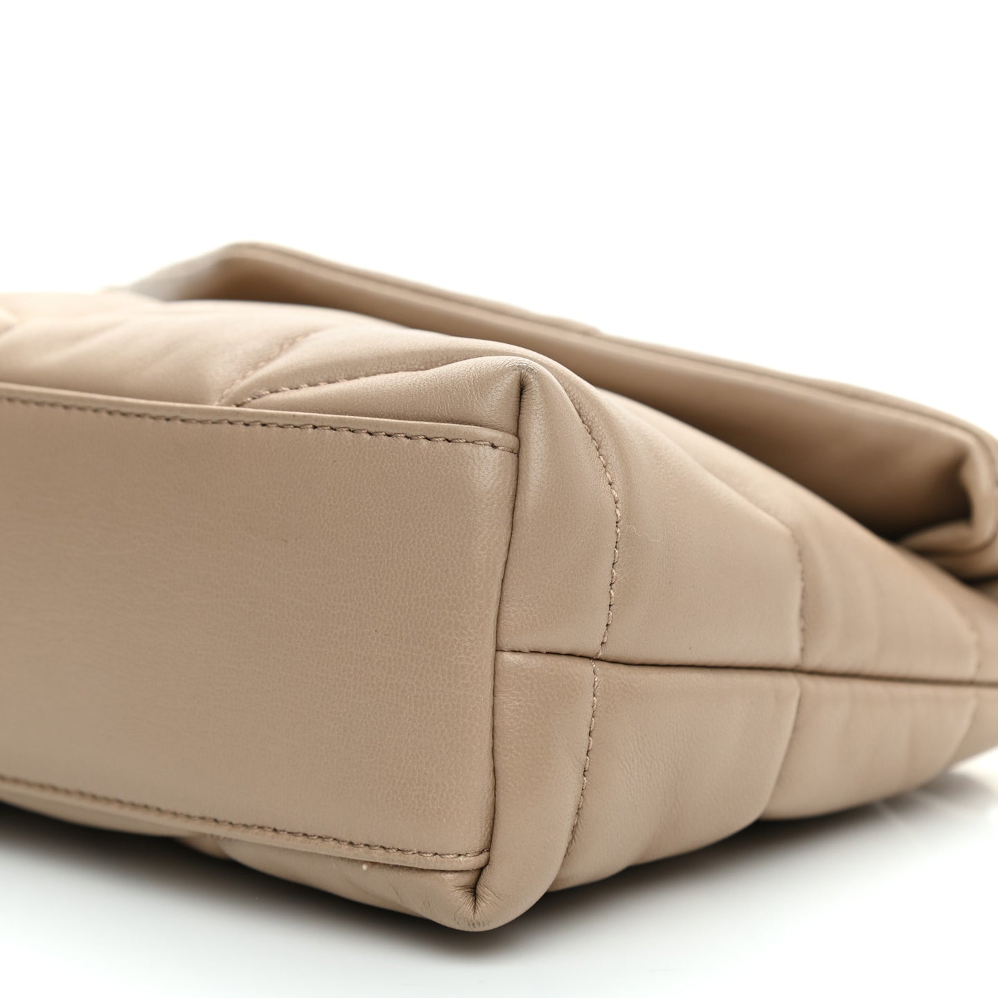 Lambskin Quilted Toy Loulou Puffer Monogram Chain Satchel Nude Powder