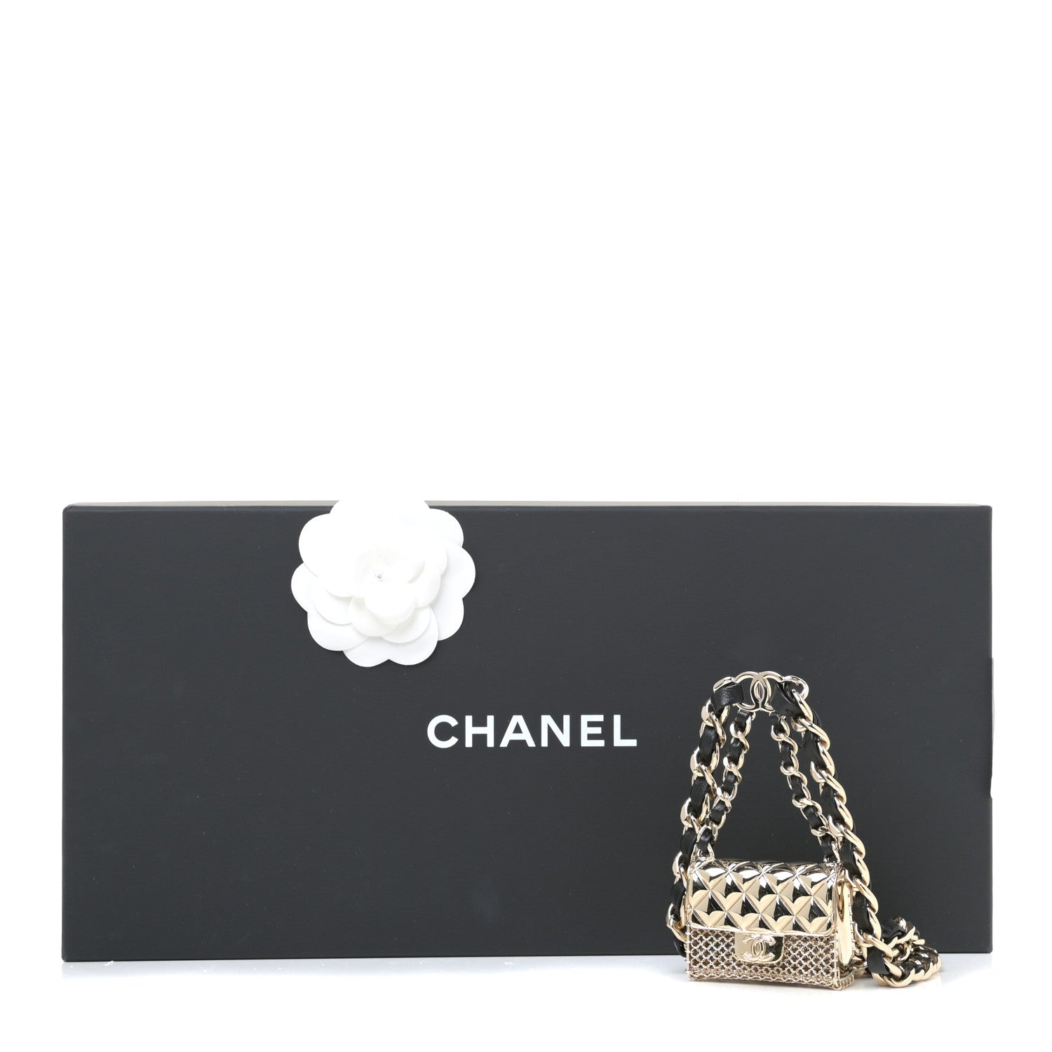 Chanel Lambskin Chain CC Flap Bag Belt Black Gold 6 of 6