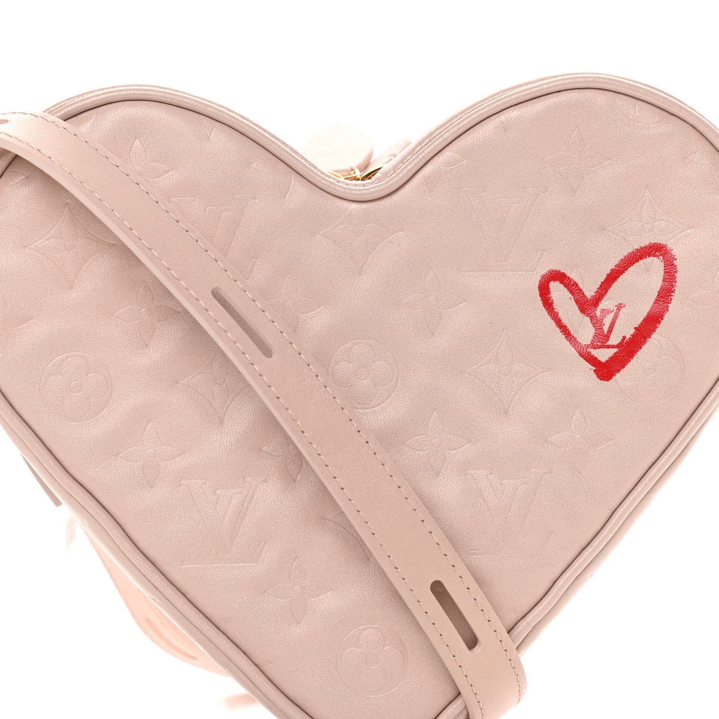 Lambskin Embossed Monogram Fall In Love Sac Coeur Light Pink