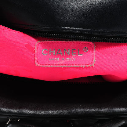 Chanel Calfskin Quilted Large Cambon Multipocket Reporter Black White 6 of 8