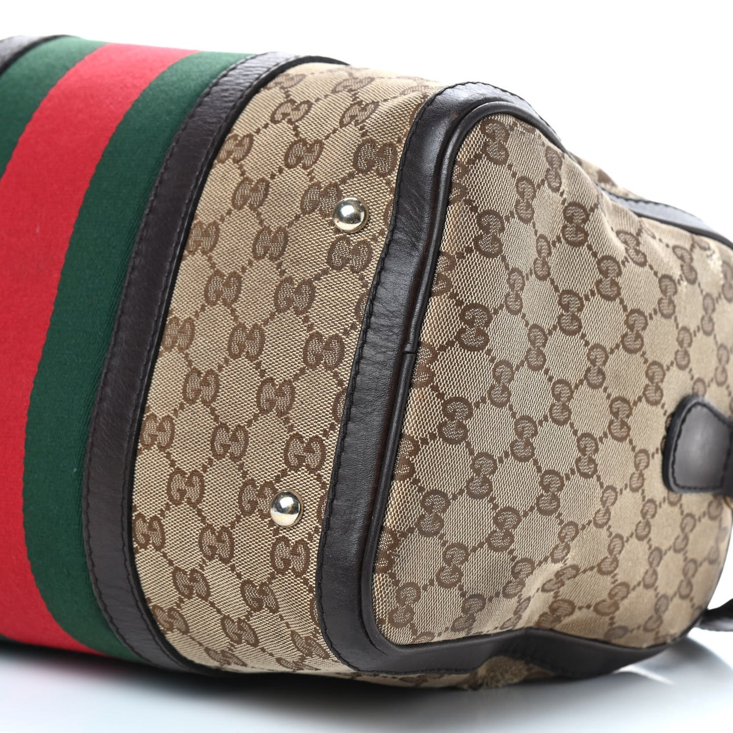 Monogram Vintage Web Medium Boston Dark Brown