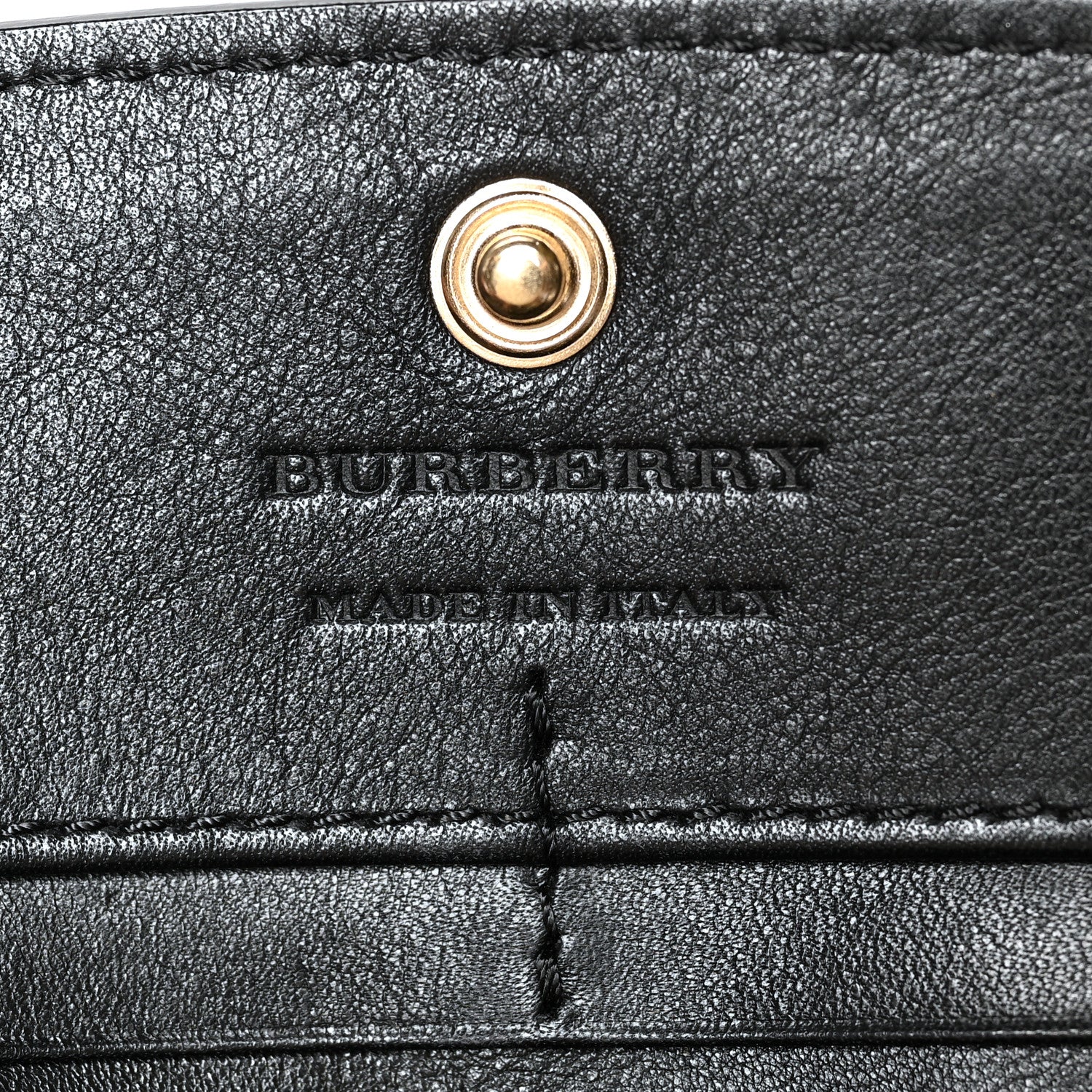 Burberry Calfskin House Check Porter Continental Wallet Black 7 of 9