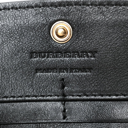 Burberry Calfskin House Check Porter Continental Wallet Black 7 of 9