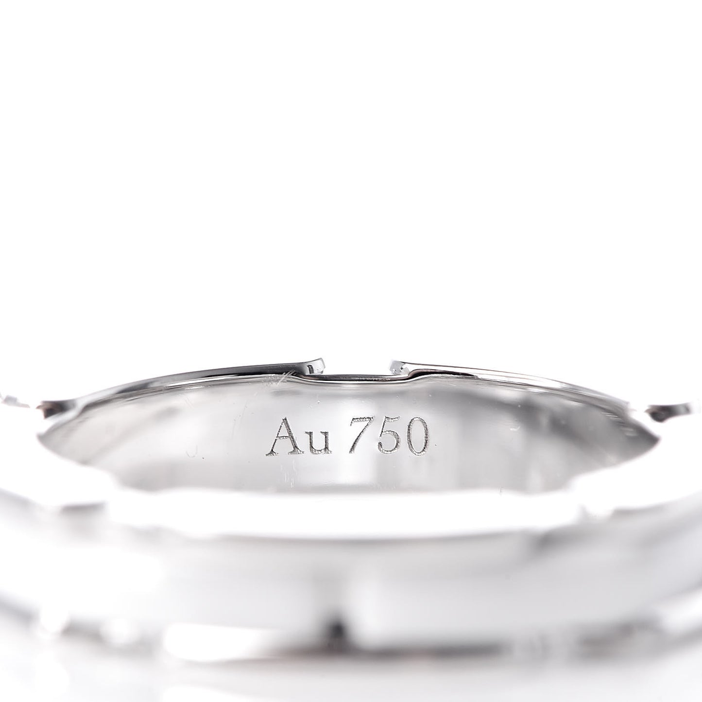 18K White Gold Ceramic Diamond Slim Ultra Ring 49 4.75 White