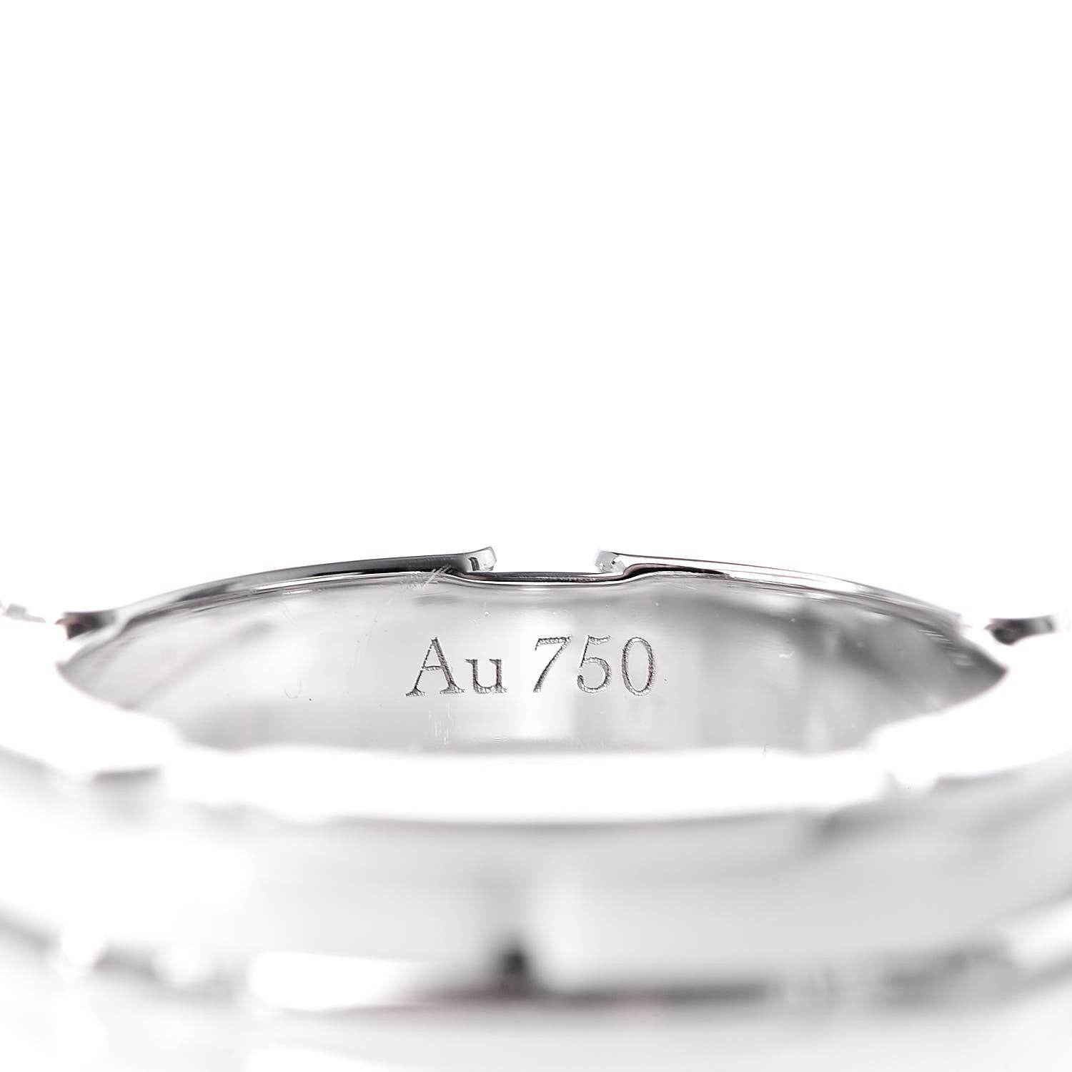 Chanel 18K White Gold Ceramic Diamond Slim Ultra Ring 49 4.75 White 8 of 11