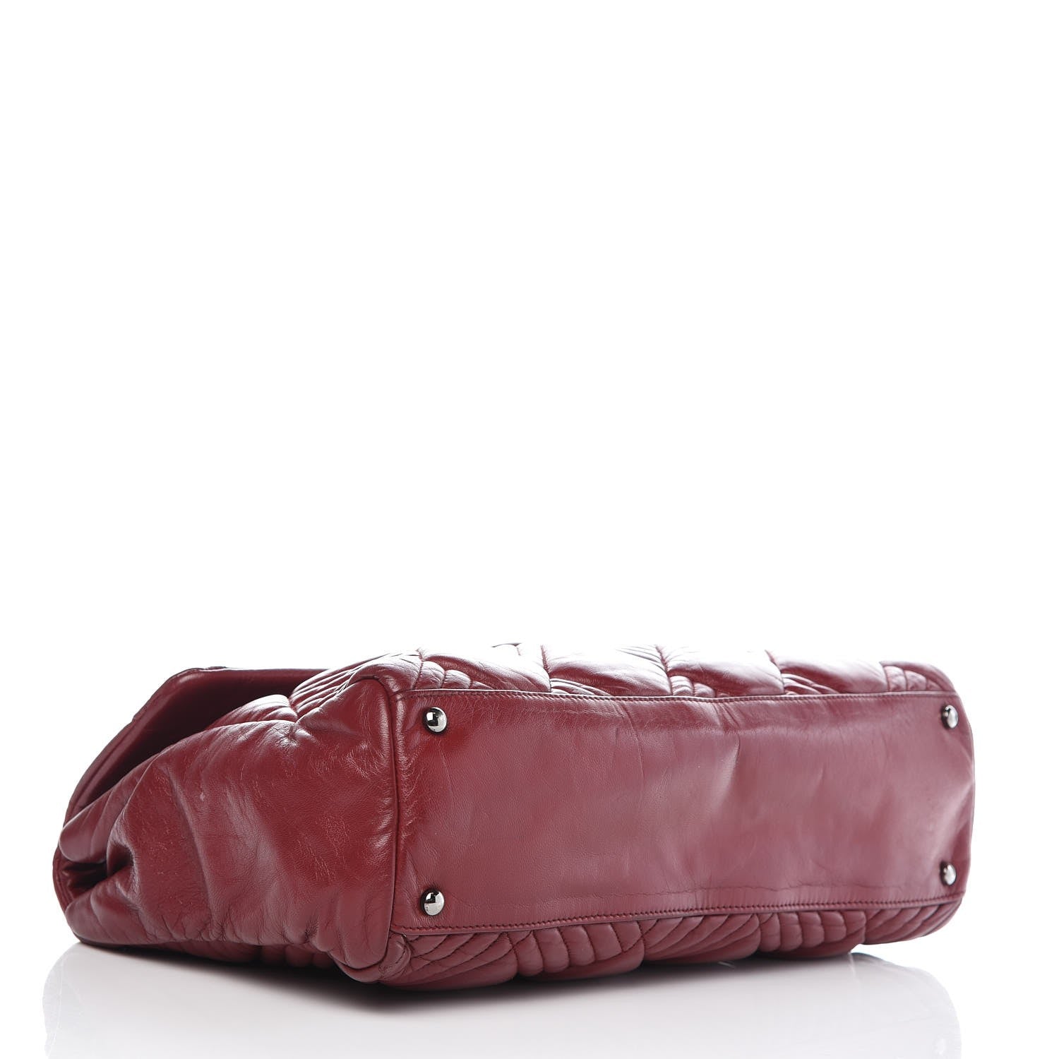 Chanel Calfskin Diagonal Quilted Flap Red 4 of 10