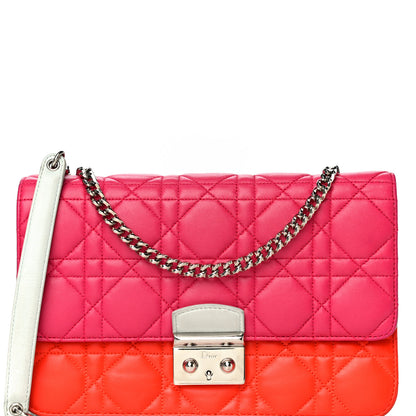 Christian Dior Lambskin Cannage Miss Dior Promenade Pouch Pink Red 8 of 11