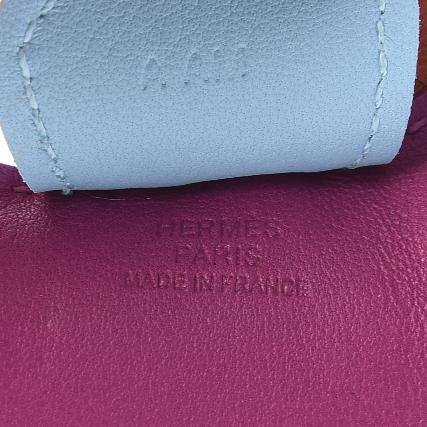 Hermes Milo Lambskin Grigri Rodeo Horse Bag Charm MM Rose Pourpre Cornaline Celeste 3 of 4