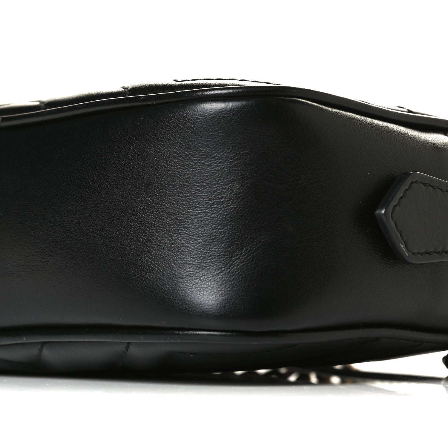 Gucci Calfskin Matelasse Mini GG Marmont Chain Shoulder Bag Black 11 of 12