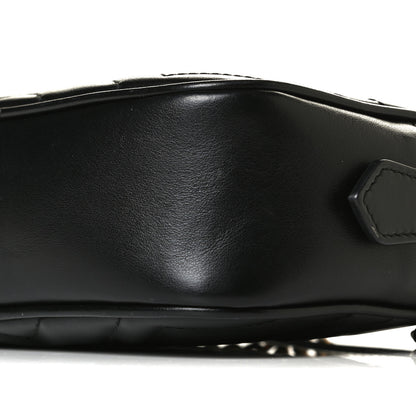 Gucci Calfskin Matelasse Mini GG Marmont Chain Shoulder Bag Black 11 of 12