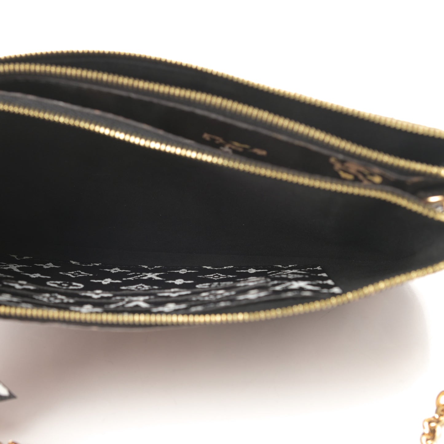 Monogram Giant Jungle Pochette Double Zip Black