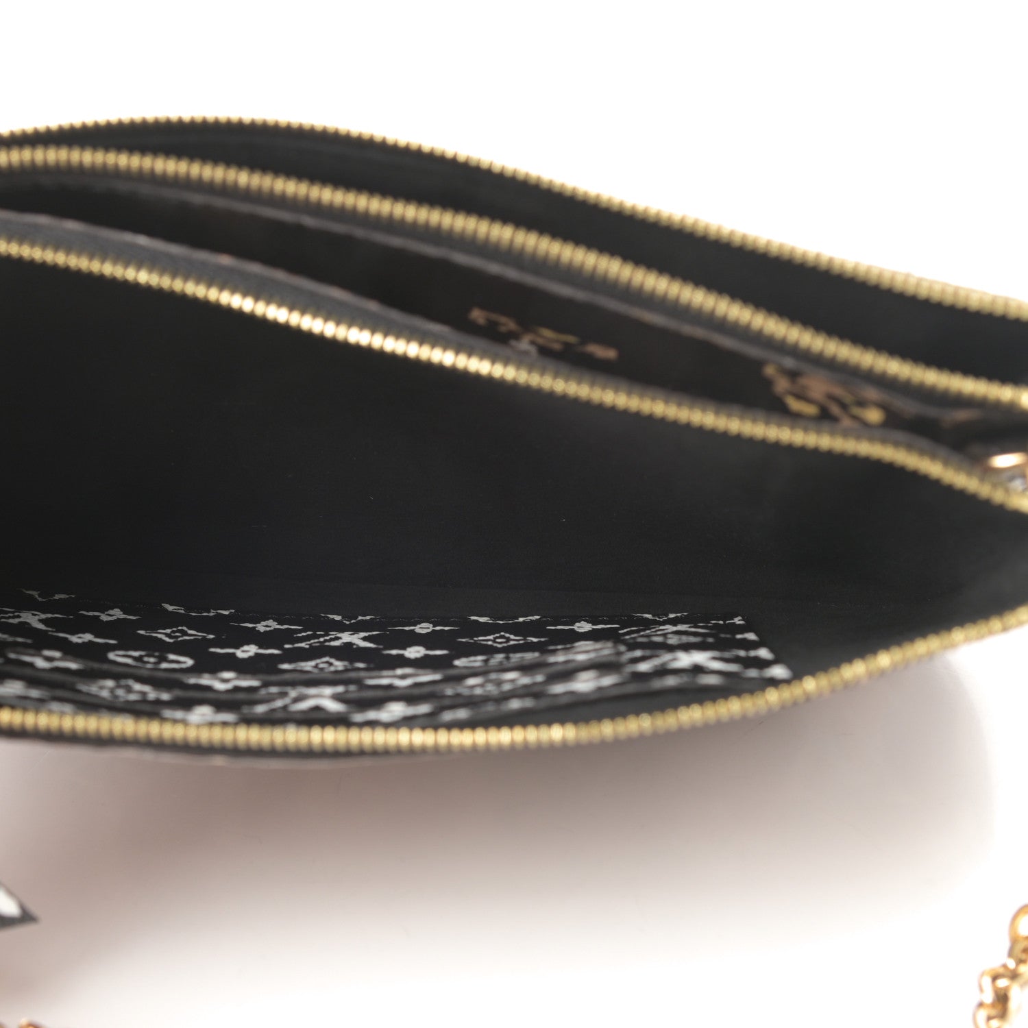 Louis Vuitton Monogram Giant Jungle Pochette Double Zip Black 6 of 12