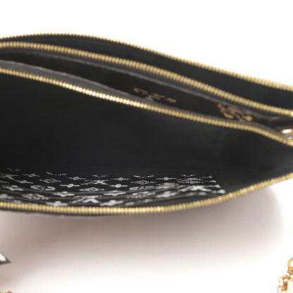 Louis Vuitton Monogram Giant Jungle Pochette Double Zip Black 6 of 12