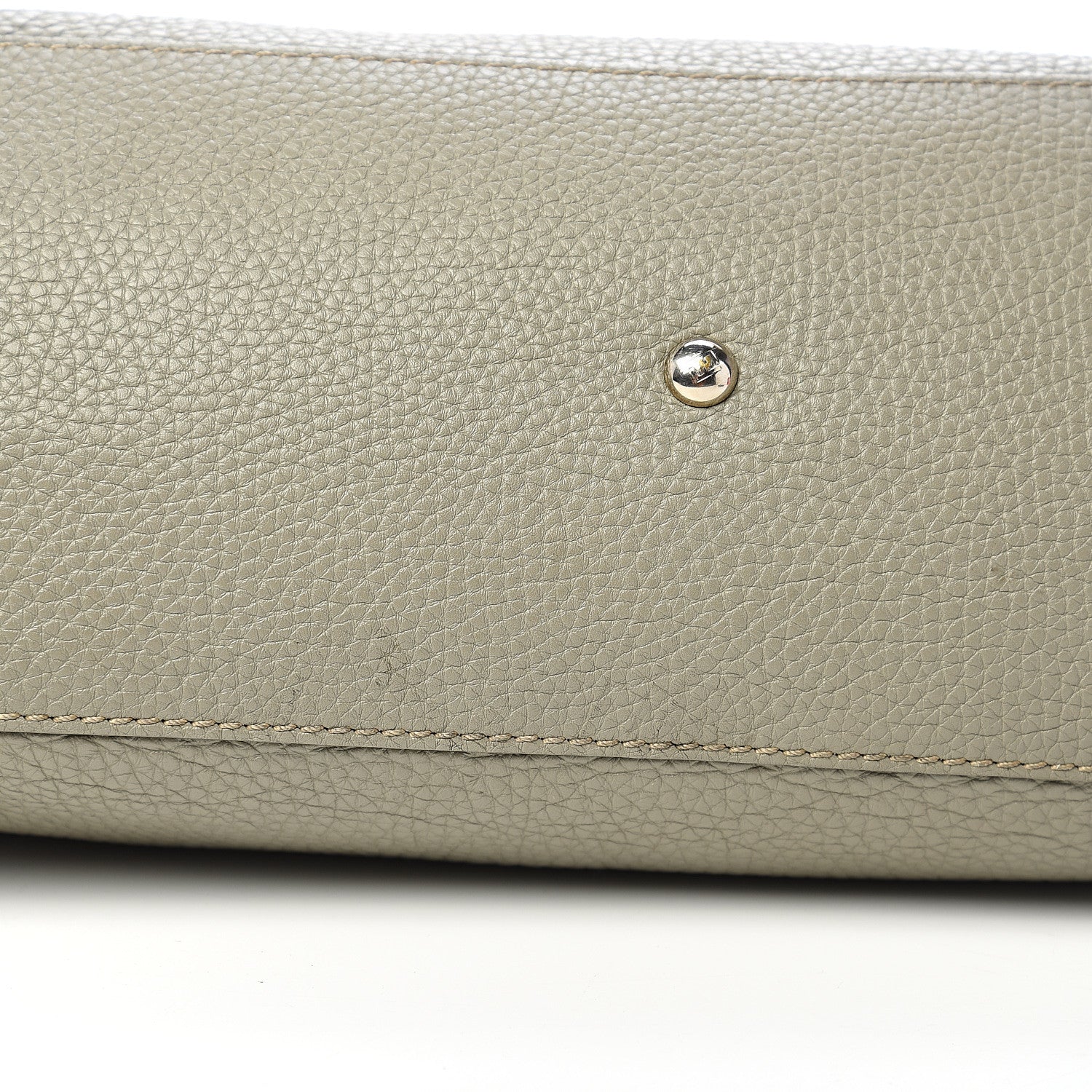 Fendi Calfskin Romano Selleria Tote Grey 11 of 13