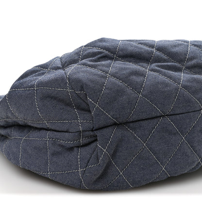 Chanel Denim Quilted Large Stretch Spirit Cabas Blue 9 of 10