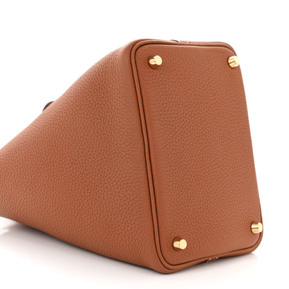 Hermes Taurillon Clemence Picotin Lock 18 PM Gold 8 of 11