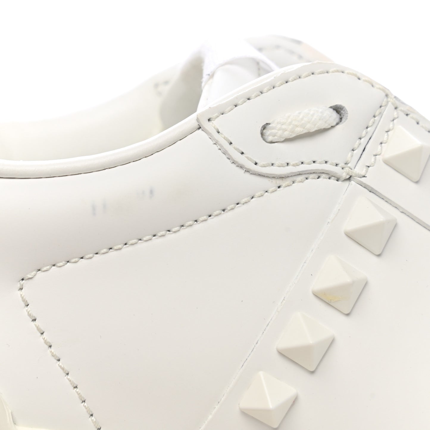 Calfskin Rockstud Untitled Open Sneakers 35.5 White
