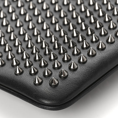 Christian Louboutin Calfskin Studded Loubiposh Clutch Black 8 of 8