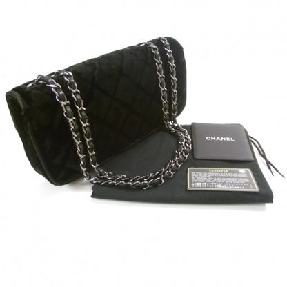 Chanel Velvet Quilted East West Flap Black 3 of 11