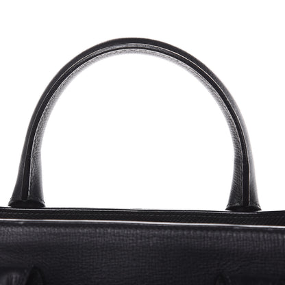 Burberry Grainy Calfskin House Check Medium Banner Tote Black 16 of 17