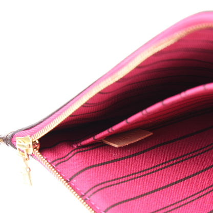 Louis Vuitton Monogram Neverfull MM GM Pochette Pivoine 8 of 9