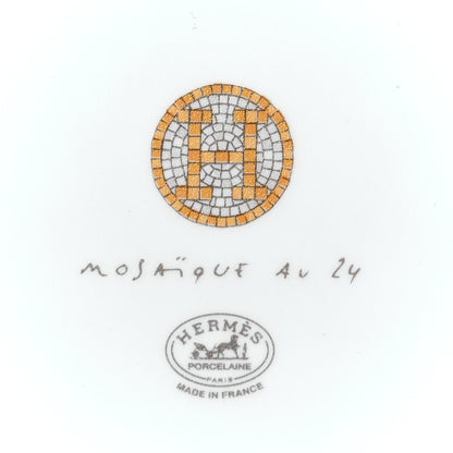 Hermes Porcelain Mosaique au 24 Gold Sushi Plate 4 of 4