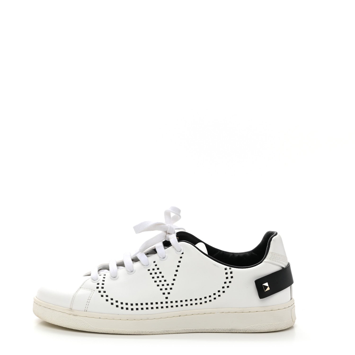 Valentino Garavani Calfskin Womens Backnet Sneakers 40 Black 1 of 10