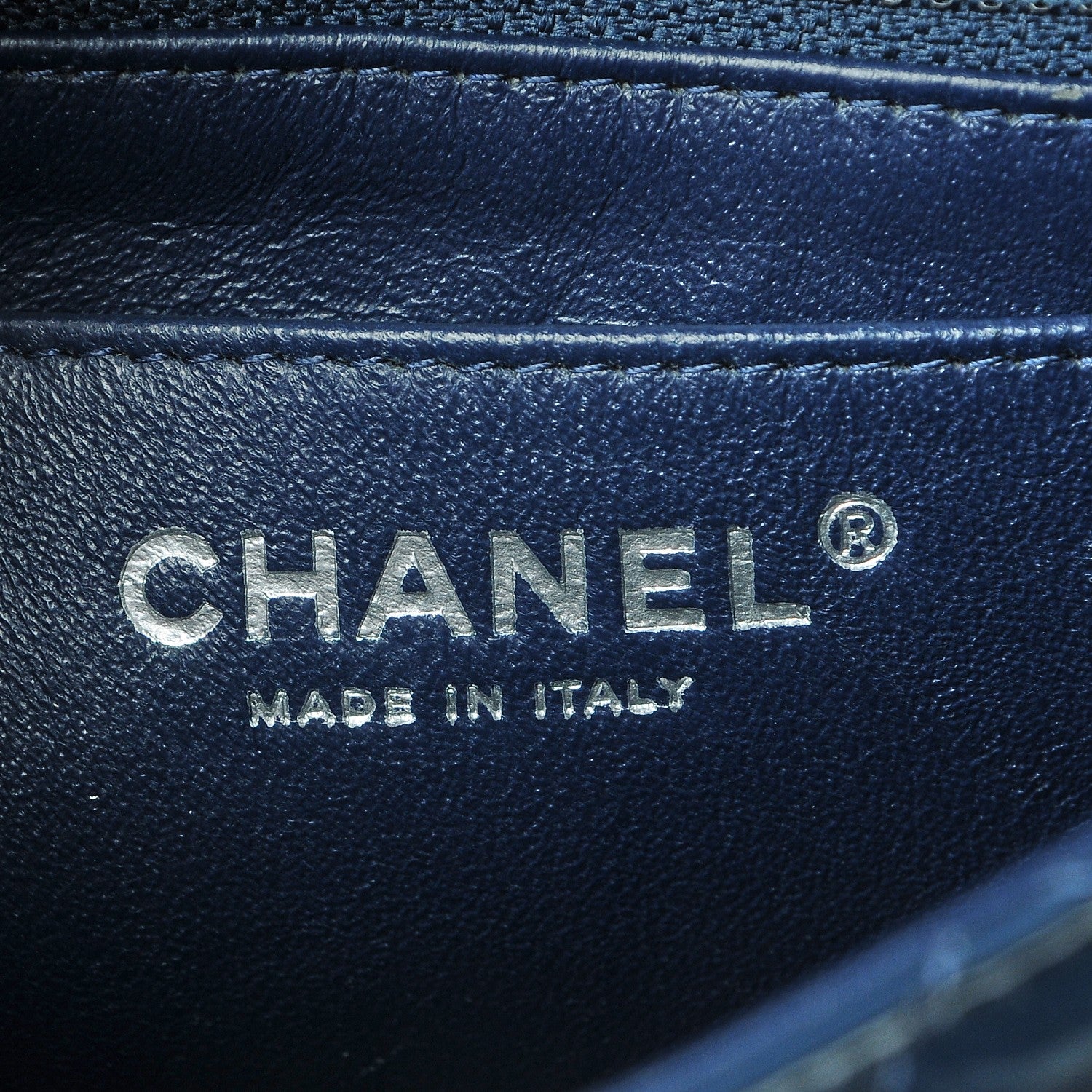 Chanel Patent Quilted Mini Square Flap Navy Blue 6 of 8