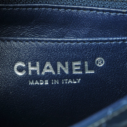 Chanel Patent Quilted Mini Square Flap Navy Blue 6 of 8
