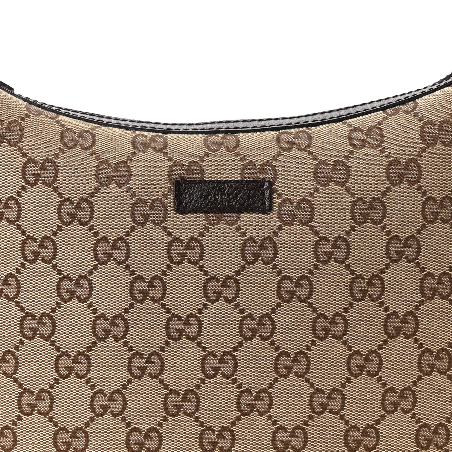 Monogram Web Medium Half Moon Hobo Dark Brown