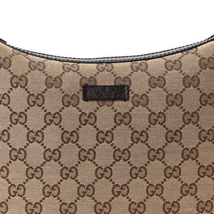 Gucci Monogram Web Medium Half Moon Hobo Dark Brown 8 of 10