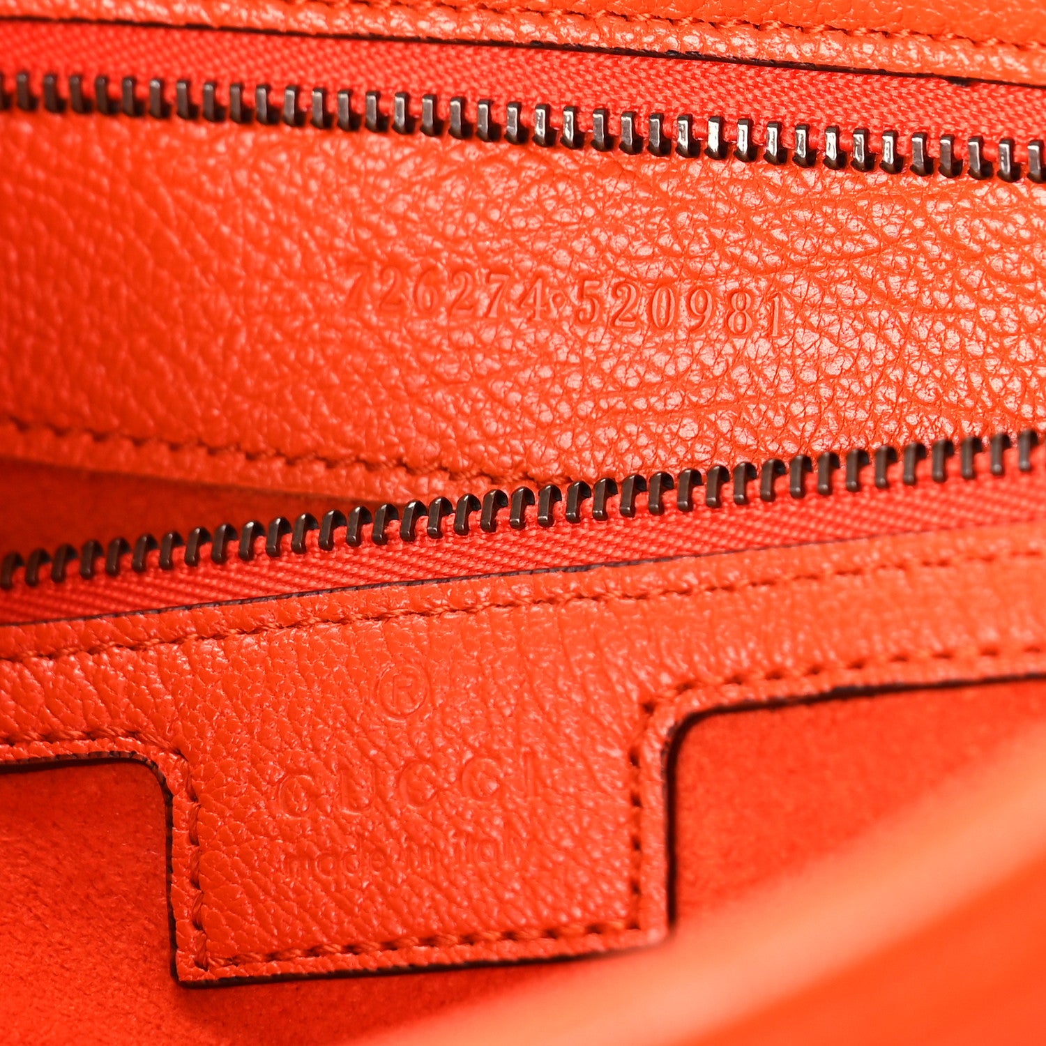 Gucci Goatskin Medium Aphrodite Shoulder Bag Deep Orange 6 of 9