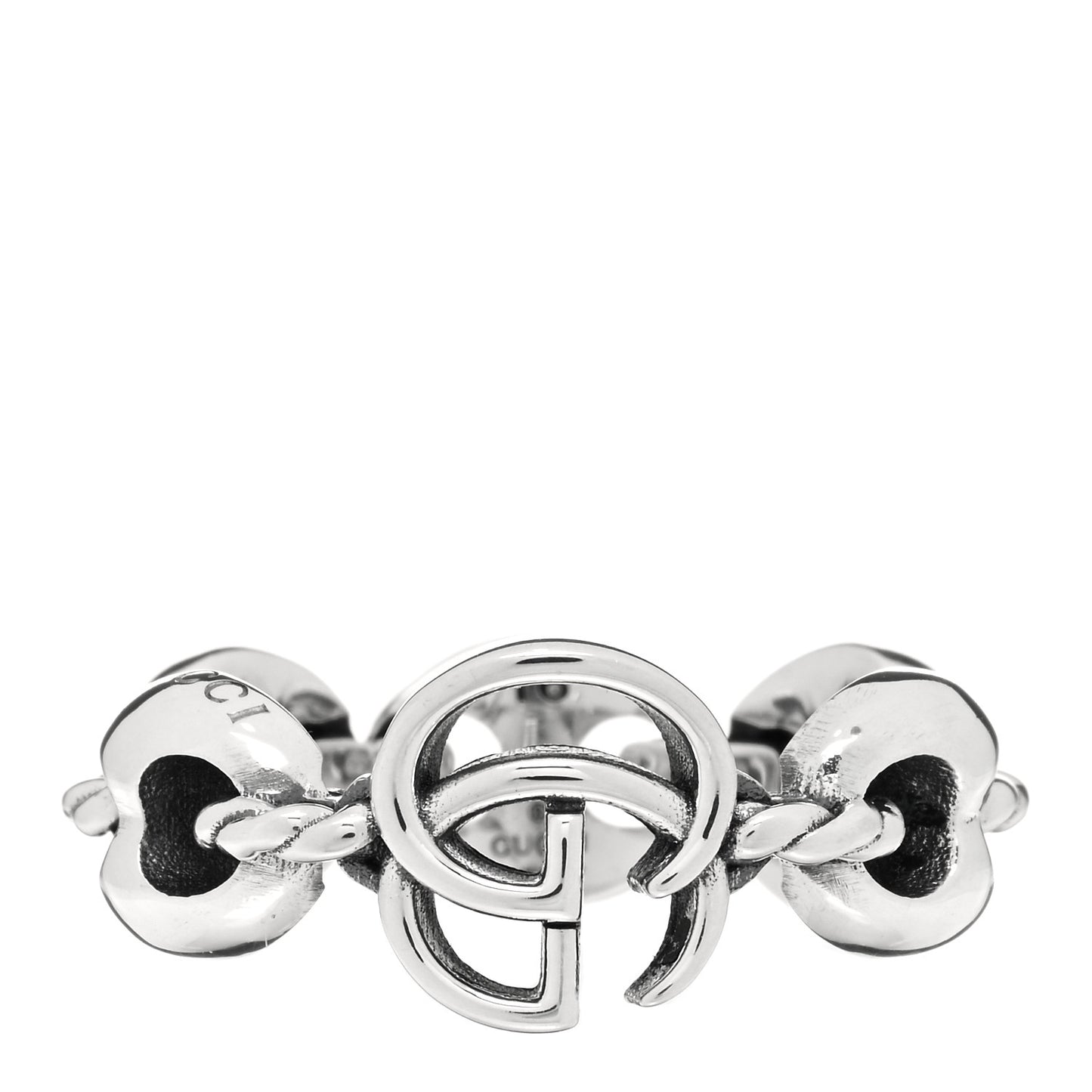 Sterling Silver GG Chain Ring 56 7.5