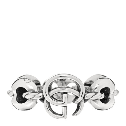 Gucci Sterling Silver GG Chain Ring 56 7.5 1 of 3