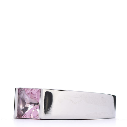 Cartier 18K White Gold Pink Tourmaline Tank Ring 48 4.5 3 of 5