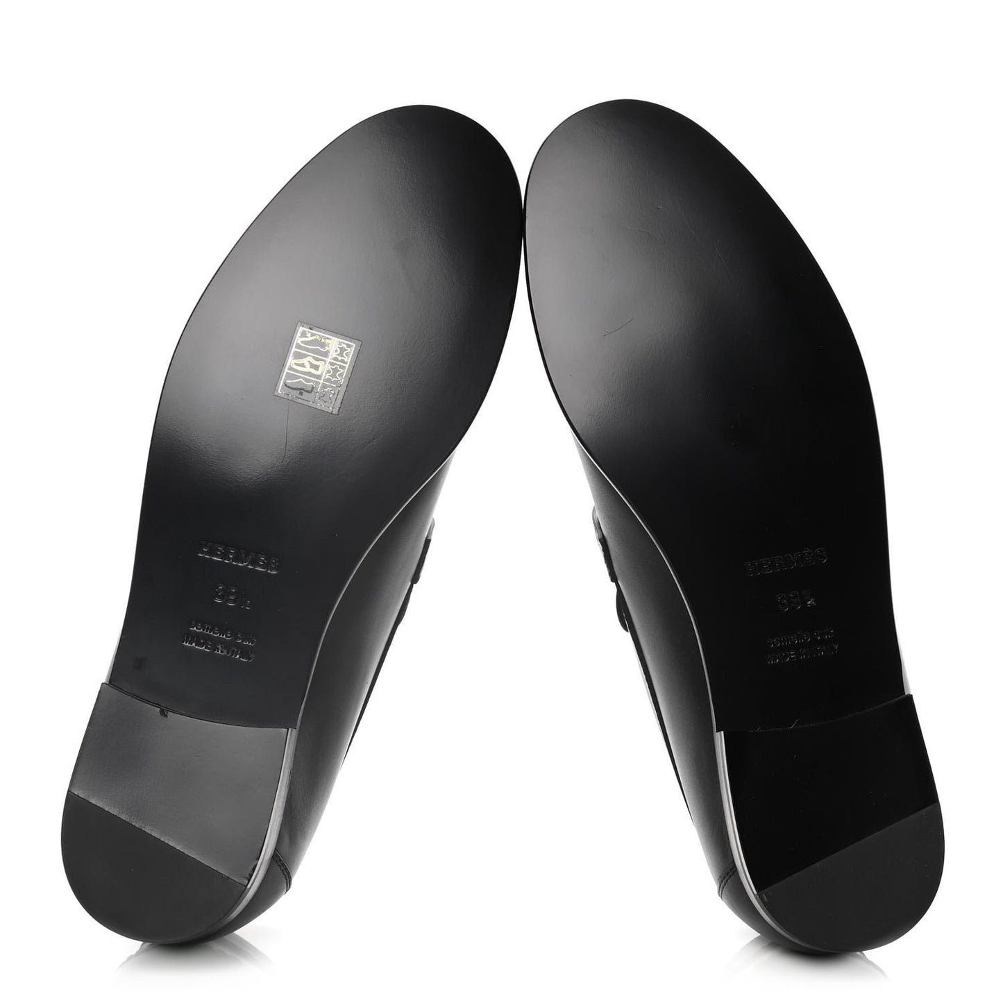 Calfskin Womens Destin Loafers 39.5 Black